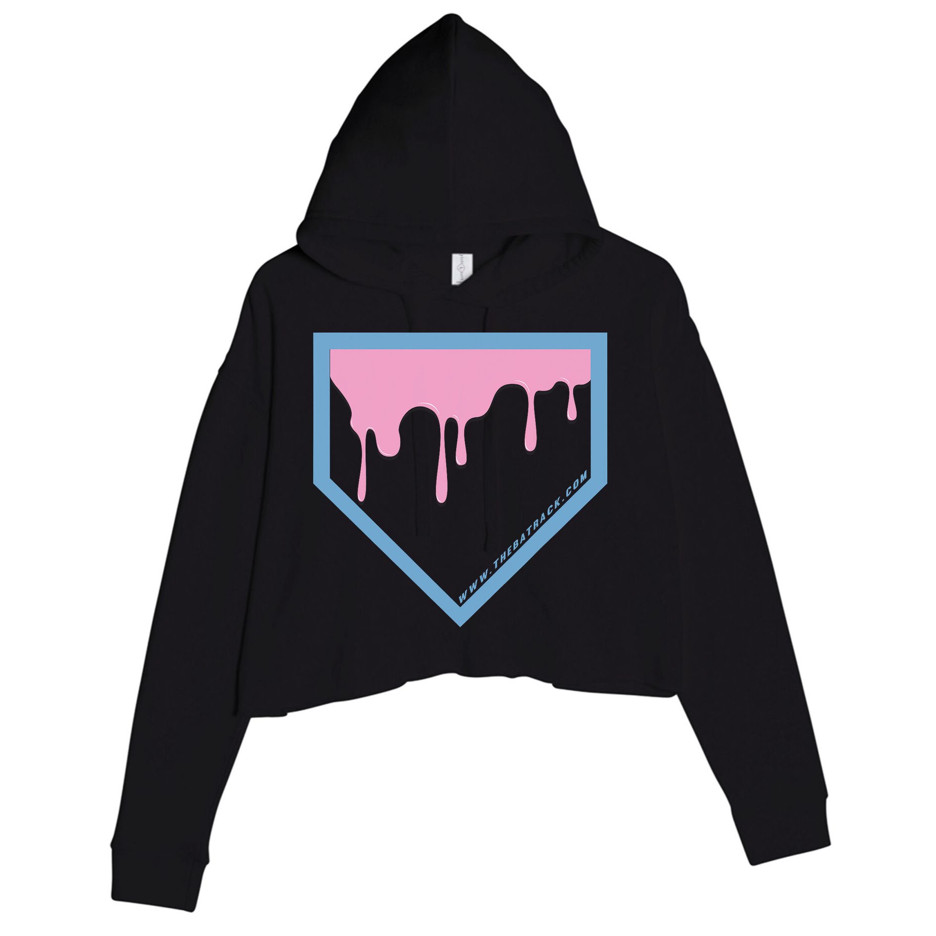 Baseball Plate Drip 2 Crop Fleece Hoodie