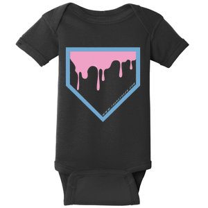 Baseball Plate Drip 2 Baby Bodysuit