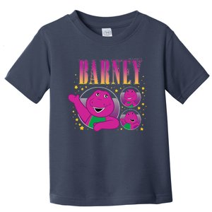 Barney Purple Dinosaur Character Grid With Gold Stars Toddler T-Shirt