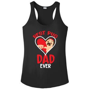 Best Pug Dad Ever Gift Ladies PosiCharge Competitor Racerback Tank