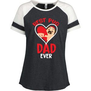 Best Pug Dad Ever Gift Enza Ladies Jersey Colorblock Tee