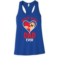 Best Pug Dad Ever Gift Women's Racerback Tank