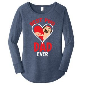 Best Pug Dad Ever Gift Women's Perfect Tri Tunic Long Sleeve Shirt