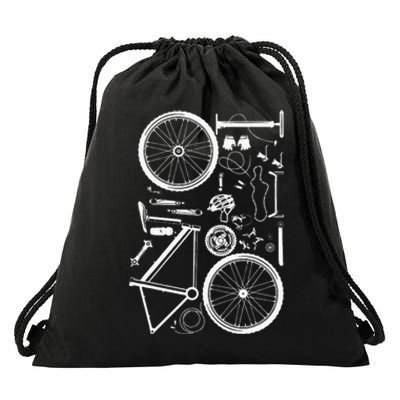 Bike Parts Downhill Rider Mountainbike MTB Cycling Drawstring Bag