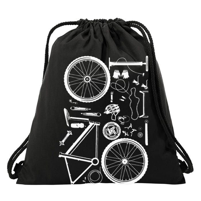 Bike Parts Downhill Rider Mountainbike MTB Cycling Drawstring Bag