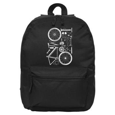 Bike Parts Downhill Rider Mountainbike MTB Cycling 16 in Basic Backpack