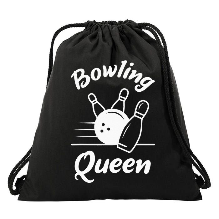 Bowling Player Die Queen Will Bowling Team Bowler Drawstring Bag