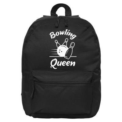 Bowling Player Die Queen Will Bowling Team Bowler 16 in Basic Backpack