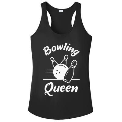 Bowling Player Die Queen Will Bowling Team Bowler Ladies PosiCharge Competitor Racerback Tank