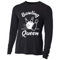 Bowling Player Die Queen Will Bowling Team Bowler Cooling Performance Long Sleeve Crew
