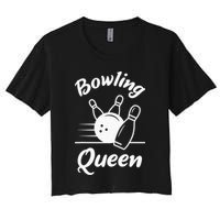 Bowling Player Die Queen Will Bowling Team Bowler Women's Crop Top Tee