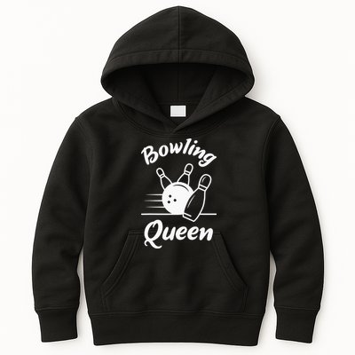 Bowling Player Die Queen Will Bowling Team Bowler Kids Hoodie
