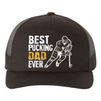 Best Pucking Dad Ever Retro Ice Hockey Coach On Fathers Day Yupoong Adult 5-Panel Trucker Hat