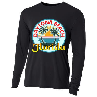 Beach Please Daytona Beach Florida Beach Spring Break Gift Cooling Performance Long Sleeve Crew