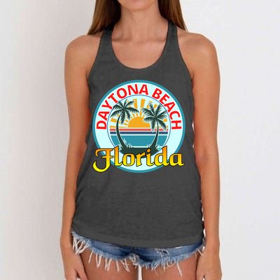 Beach Please Daytona Beach Florida Beach Spring Break Gift Women's Knotted Racerback Tank