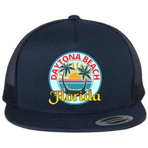 Beach Please Daytona Beach Florida Beach Spring Break Gift Flat Bill Trucker Hat