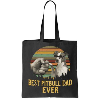 Best Pitbull Dad Ever Vintage Sunset Retro Bag