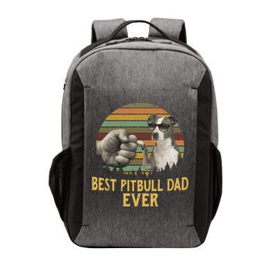 Best Pitbull Dad Ever Vintage Sunset Retro Vector Backpack