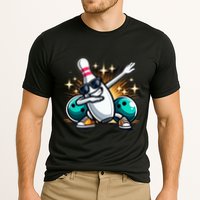 Bowling Pin Dabbing Sunglasses Bowler Player Cooling Performance Crew T-Shirt