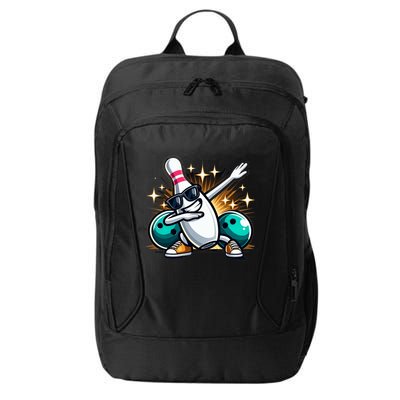 Bowling Pin Dabbing Sunglasses Bowler Player City Backpack