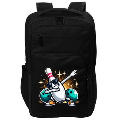 Bowling Pin Dabbing Sunglasses Bowler Player Impact Tech Backpack
