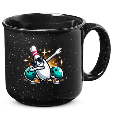 Bowling Pin Dabbing Sunglasses Bowler Player 15oz Campfire Ceramic Mug