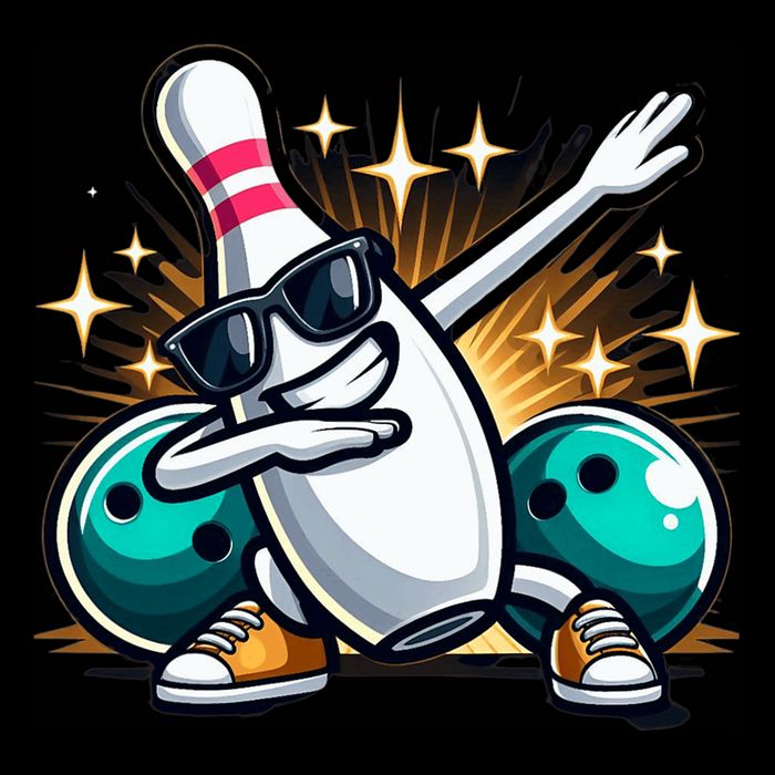 Bowling Pin Dabbing Sunglasses Bowler Player 16 in Basic Backpack