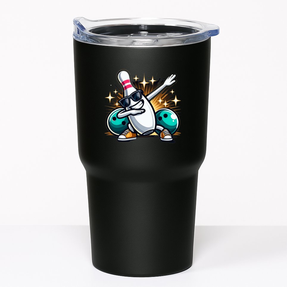 Bowling Pin Dabbing Sunglasses Bowler Player Tumbler
