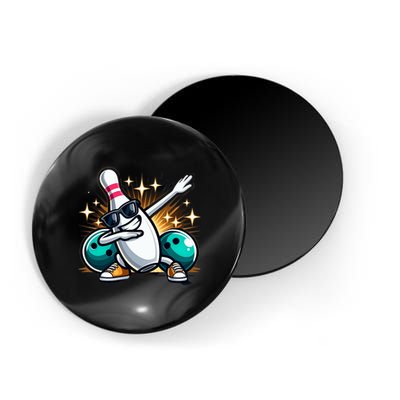 Bowling Pin Dabbing Sunglasses Bowler Player Magnet