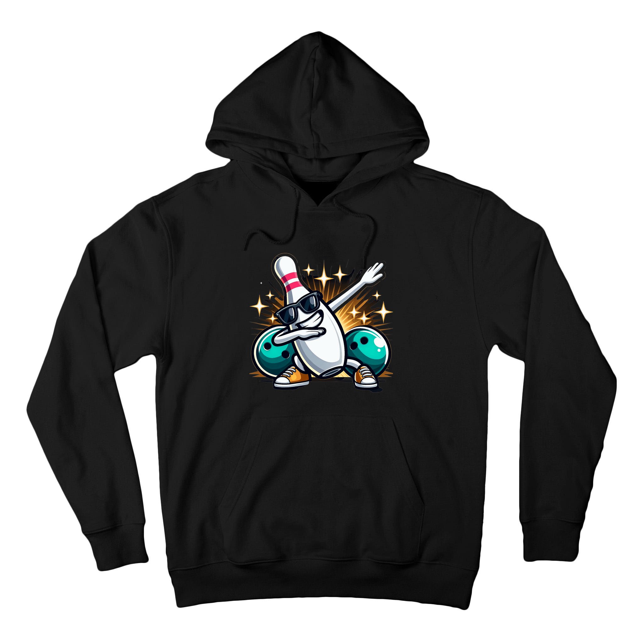 Bowling Pin Dabbing Sunglasses Bowler Player Tall Hoodie