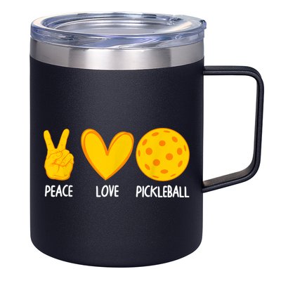 Best Pickleball Design For Men Women Pickleball Player 12oz Stainless Steel Coffee Mug
