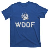 Bear Pride Distressed Bear Paw Woof Gift T-Shirt