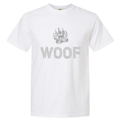 Bear Pride Distressed Bear Paw Woof Gift Garment-Dyed Heavyweight T-Shirt