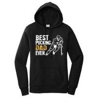 Best Pucking Dad Ever Retro Ice Hockey Coach On Father's Day Women's Pullover Hoodie