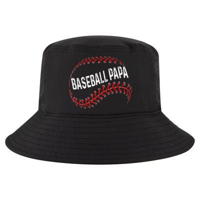 Baseball Papa Dad My Favorite Baseball Player Calls Me Cool Comfort Performance Bucket Hat
