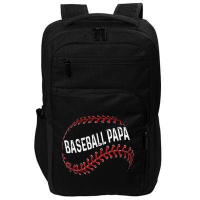 Baseball Papa Dad My Favorite Baseball Player Calls Me Impact Tech Backpack