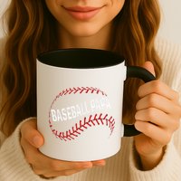 Baseball Papa Dad My Favorite Baseball Player Calls Me Mug