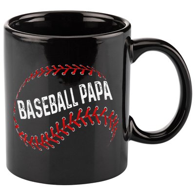 Baseball Papa Dad My Favorite Baseball Player Calls Me 11oz C Handle Ceramic Mug