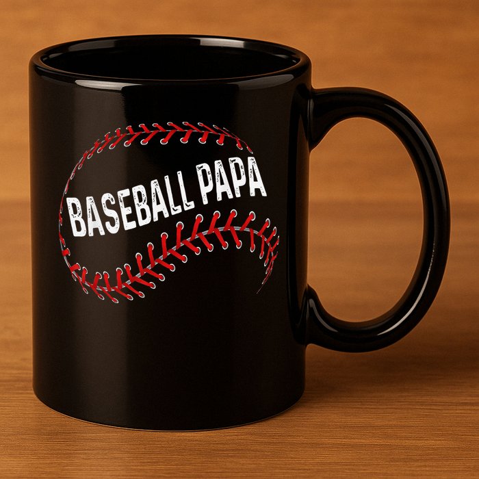 Baseball Papa Dad My Favorite Baseball Player Calls Me 11oz C Handle Ceramic Mug