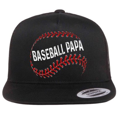 Baseball Papa Dad My Favorite Baseball Player Calls Me Flat Bill Trucker Hat