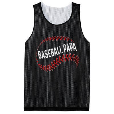 Baseball Papa Dad My Favorite Baseball Player Calls Me Mesh Reversible Basketball Jersey Tank
