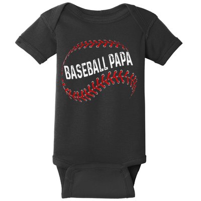 Baseball Papa Dad My Favorite Baseball Player Calls Me Baby Bodysuit