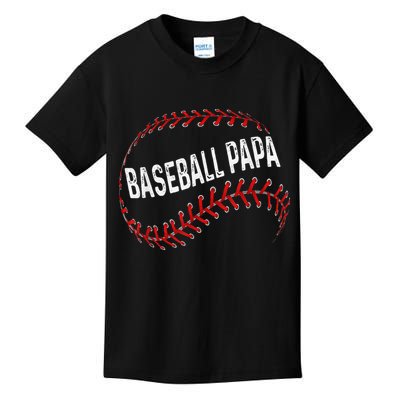 Baseball Papa Dad My Favorite Baseball Player Calls Me Kids T-Shirt