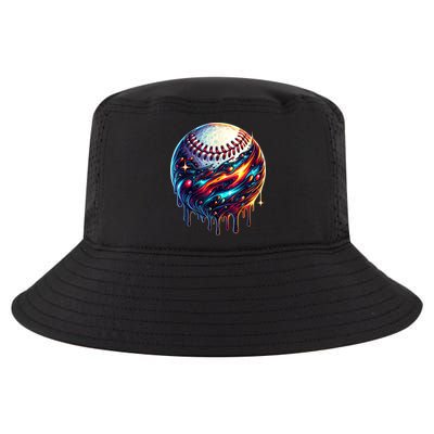 Baseball Planet Drip Baseball Drip Baseball Ice Cream Drip  Cool Comfort Performance Bucket Hat