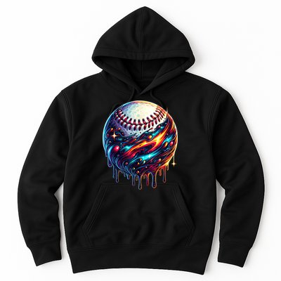 Baseball Planet Drip Baseball Drip Baseball Ice Cream Drip  Hoodie