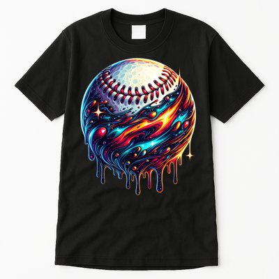 Baseball Planet Drip Baseball Drip Baseball Ice Cream Drip  Tall T-Shirt