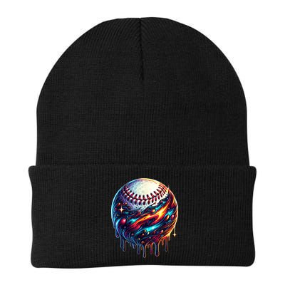Baseball Planet Drip Baseball Drip Baseball Ice Cream Drip  Beanie