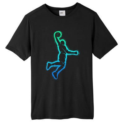 Basketball Player Dunking Basketball Tall Fusion ChromaSoft Performance T-Shirt