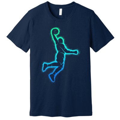 Basketball Player Dunking Basketball Premium T-Shirt