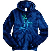 Basketball Player Dunking Basketball Tie Dye Hoodie